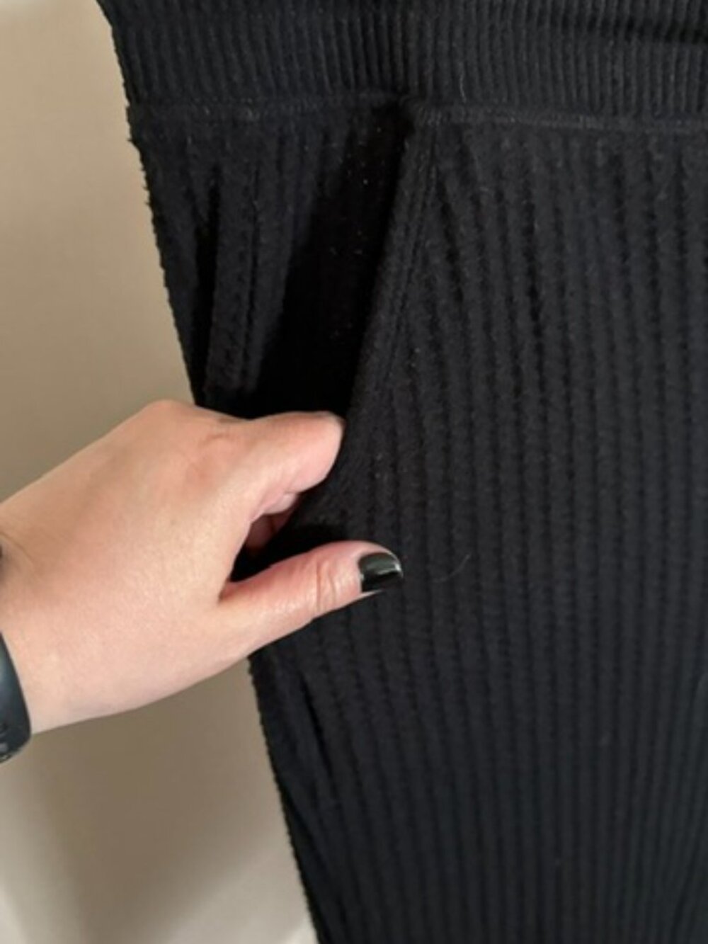 Torrid Waffle Black Wide-leg Sleep Pants - Picture 5 of 7